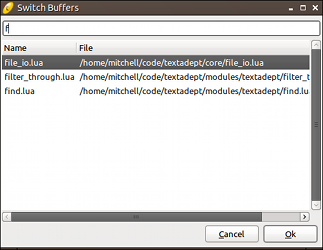 Buffer Browser Filtered